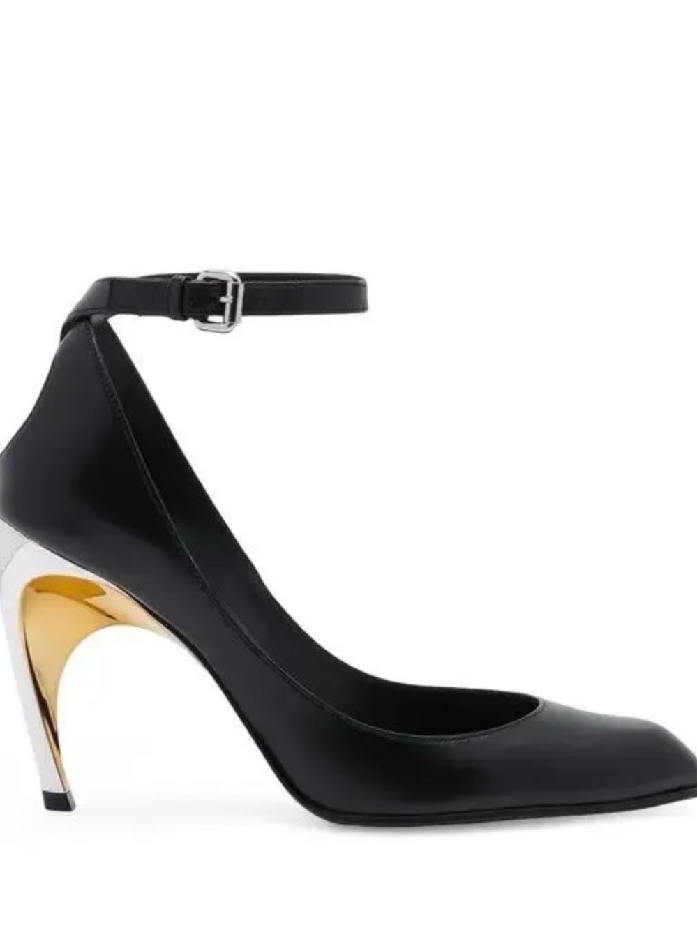 Alexander MCQUEEN Leather Ankle Strap Armadillo Pumps